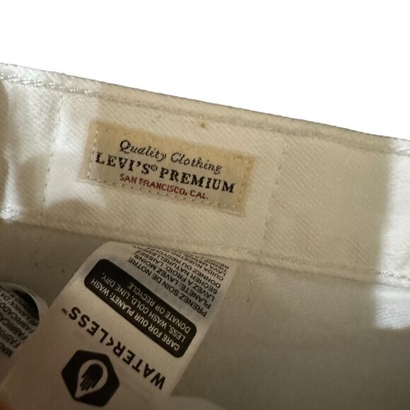 Levi's‎ Cut Off Button Fly Shorts White Distressed Casual Summer Women's Size 27 - Picture 5 of 9